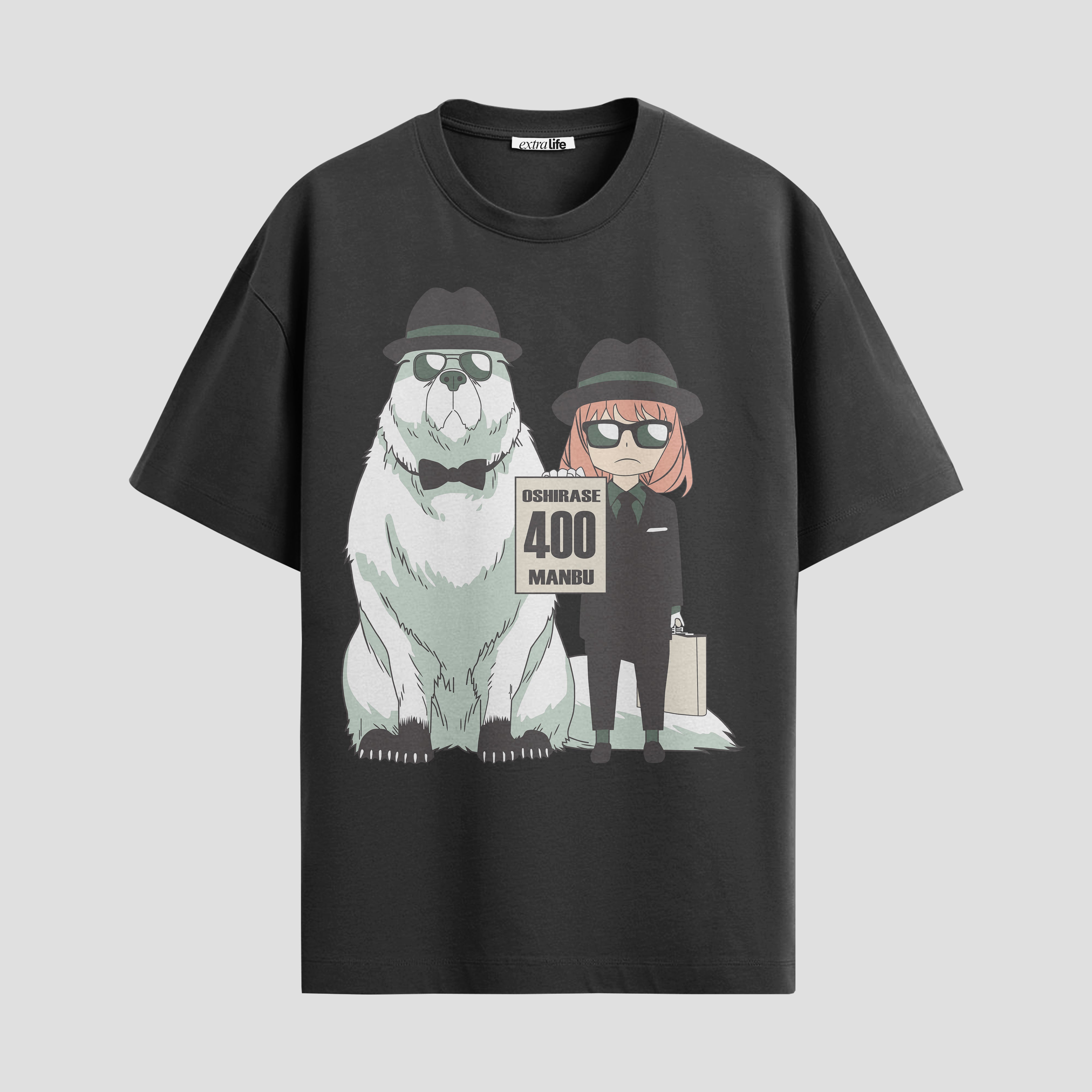 Playera urbana de anime y gaming ExtraLife MX, corte Standard Fit unisex ligero y transpirable en color Deep Black y Pure White, ropa de uso diario para gym y casual.