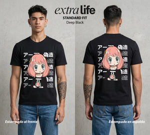 Familia de Operativos | La Agente Telepática #04148 - Playera Standard Fit | Deep Black - Foto en modelo