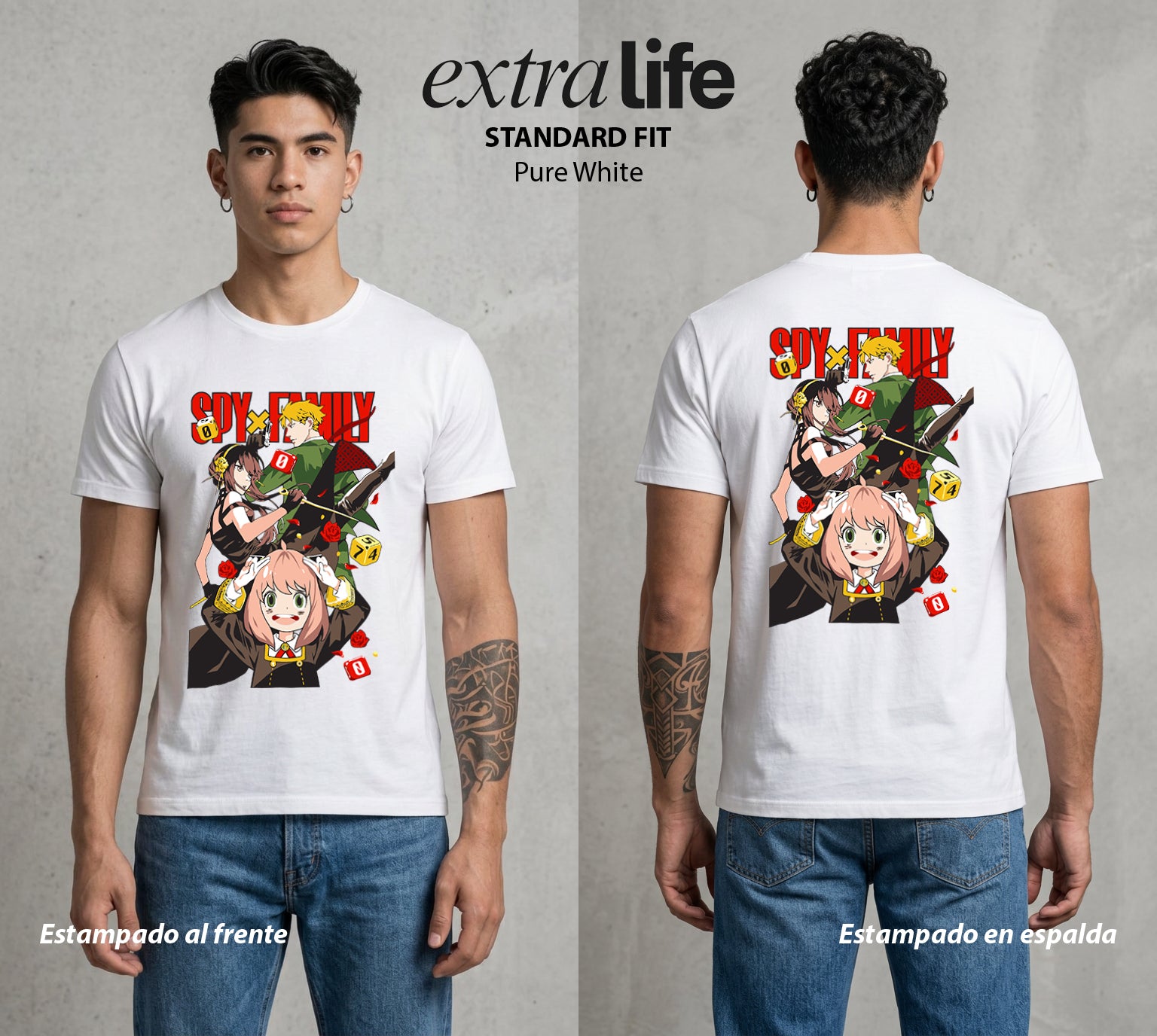 Familia de Operativos | La Familia del Secreto #04156 - Playera Standard Fit | Pure White - Foto en modelo