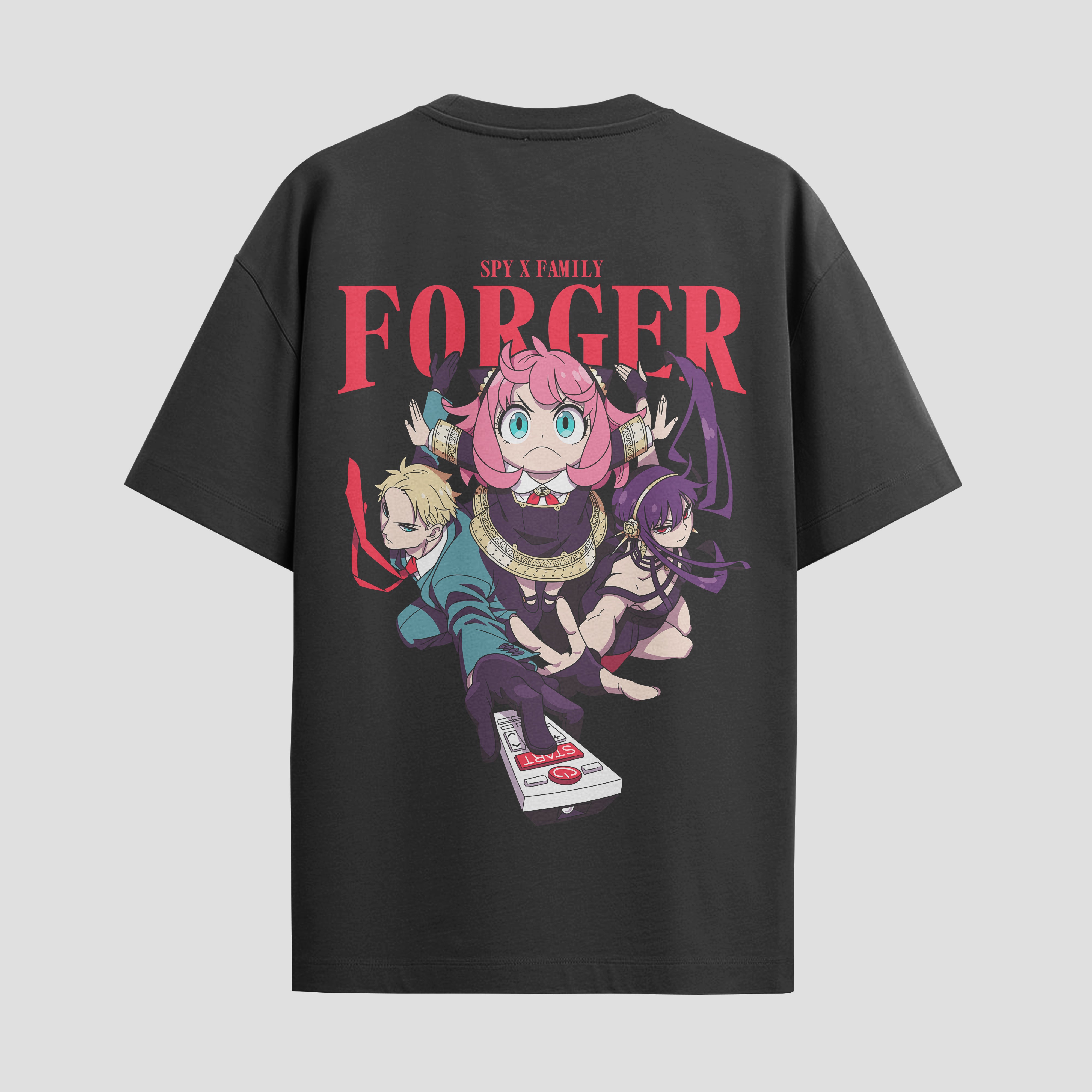 Playera urbana de anime y gaming ExtraLife MX, corte Standard Fit unisex ligero y transpirable en color Deep Black y Pure White, ropa de uso diario para gym y casual.