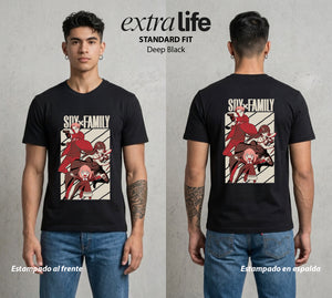 Familia de Operativos | Los del Operativo #04161 - Playera Standard Fit | Deep Black - Foto en modelo
