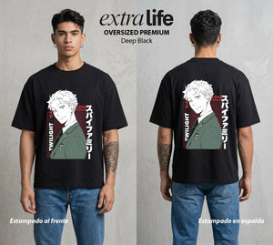 Familia de Operativos | El Padre Espia #04171 - Playera Oversized Premium | Deep Black - Foto en modelo