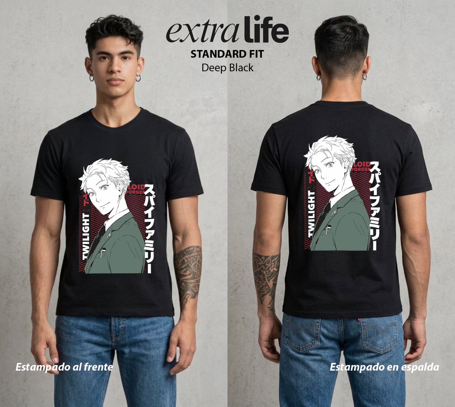 Familia de Operativos | El Padre Espia #04171 - Playera Standard Fit | Deep Black - Foto en modelo