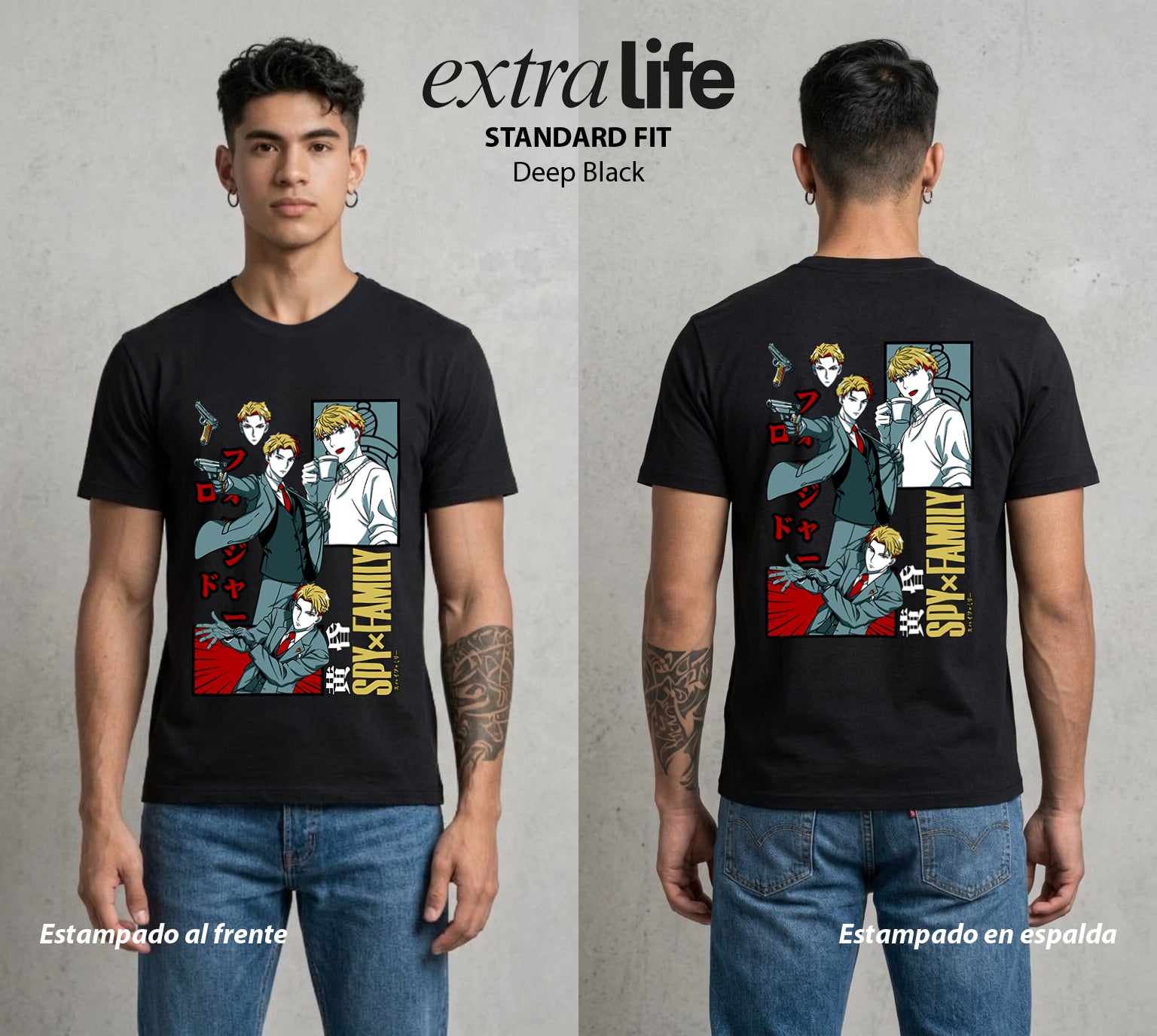 Familia de Operativos | La Mision de la Familia #04174 - Playera Standard Fit | Deep Black - Foto en modelo
