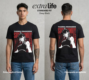 Familia de Operativos | La Mejor Mama del Mundo #04179 - Playera Standard Fit | Deep Black - Foto en modelo