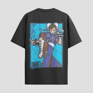 Playera urbana de anime y gaming ExtraLife MX, corte Standard Fit unisex ligero y transpirable en color Deep Black y Pure White, ropa de uso diario para gym y casual.