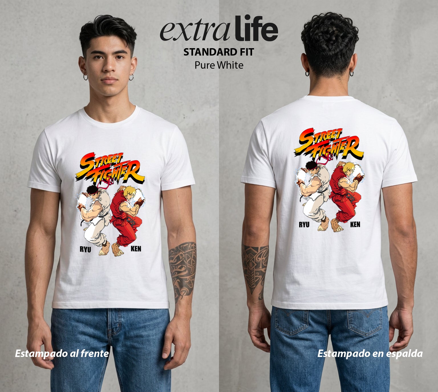 El Torneo Callejero | El Discipulo del Maestro #04192 - Playera Standard Fit | Pure White - Foto en modelo