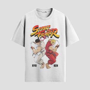 Playera urbana de anime y gaming ExtraLife MX, corte Standard Fit unisex ligero y transpirable en color Deep Black y Pure White, ropa de uso diario para gym y casual.