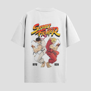 Playera urbana de anime y gaming ExtraLife MX, corte Standard Fit unisex ligero y transpirable en color Deep Black y Pure White, ropa de uso diario para gym y casual.