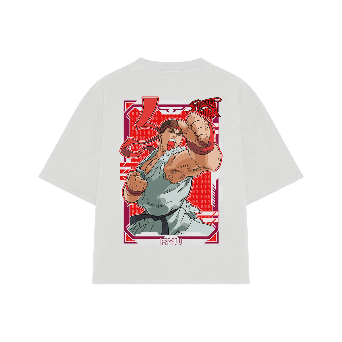 Playera streetwear premium de anime y gaming ExtraLife MX, corte oversized drop shoulder ligero y fresco en color Deep Black y Off-White, moda urbana mexicana de culto.