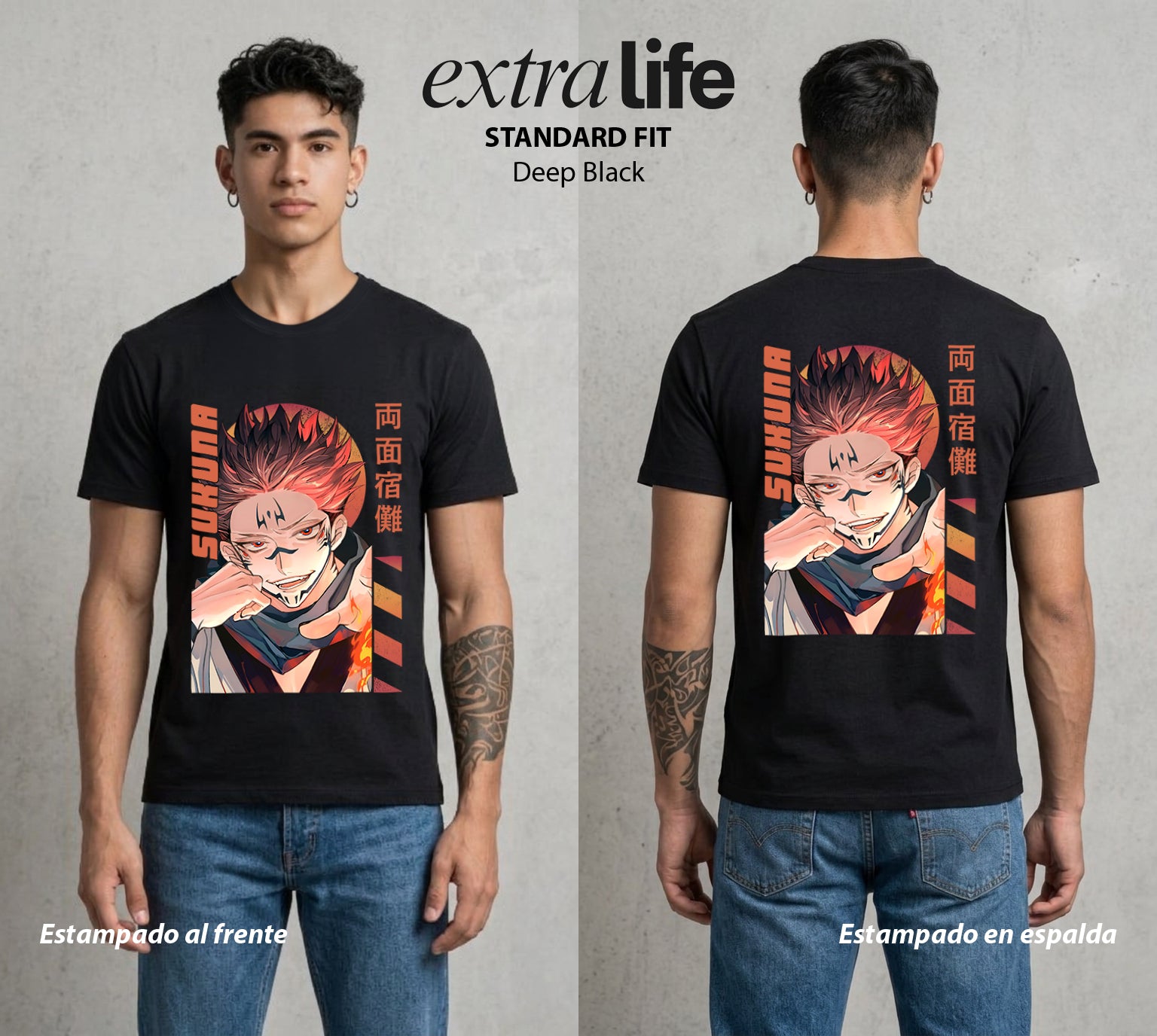 El Arte de las Maldiciones | El Poder mas Antiguo #04205 - Playera Standard Fit | Deep Black - Foto en modelo