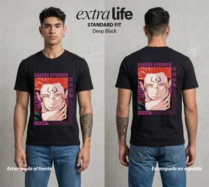 El Arte de las Maldiciones | Rey de Diez Manos #04207 - Playera Standard Fit | Deep Black - Foto en modelo