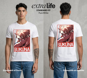 El Arte de las Maldiciones | La Maldicion Suprema #04208 - Playera Standard Fit | Pure White - Foto en modelo
