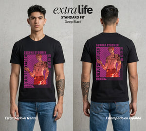 El Arte de las Maldiciones | El Ser del Caos Antiguo #04218 - Playera Standard Fit | Deep Black - Foto en modelo