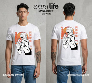 El Arte de las Maldiciones | Dedos del Rey #04219 - Playera Standard Fit | Pure White - Foto en modelo