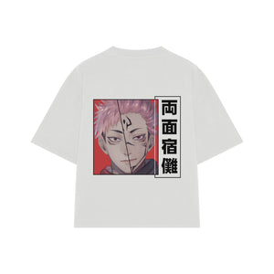 Playera streetwear premium de anime y gaming ExtraLife MX, corte oversized drop shoulder ligero y fresco en color Deep Black y Off-White, moda urbana mexicana de culto.