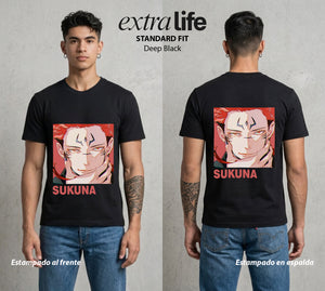 El Arte de las Maldiciones | Dedos del Rey #04228 - Playera Standard Fit | Deep Black - Foto en modelo