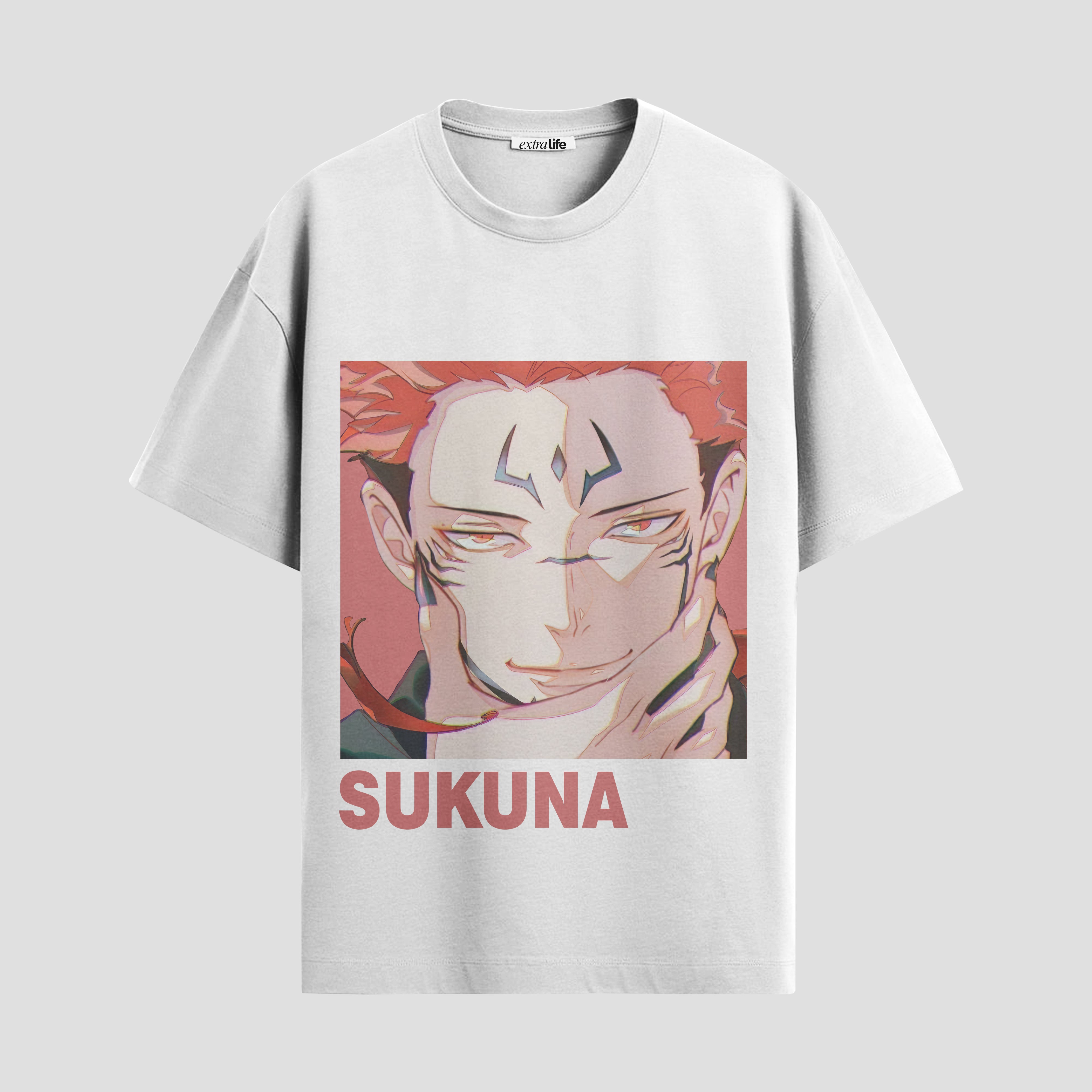 Playera urbana de anime y gaming ExtraLife MX, corte Standard Fit unisex ligero y transpirable en color Deep Black y Pure White, ropa de uso diario para gym y casual.