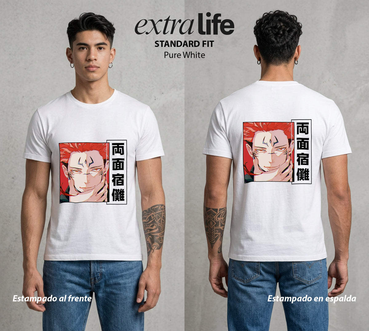 El Arte de las Maldiciones | Rey de Diez Manos #04232 - Playera Classic Premium | Pure White - Foto en modelo