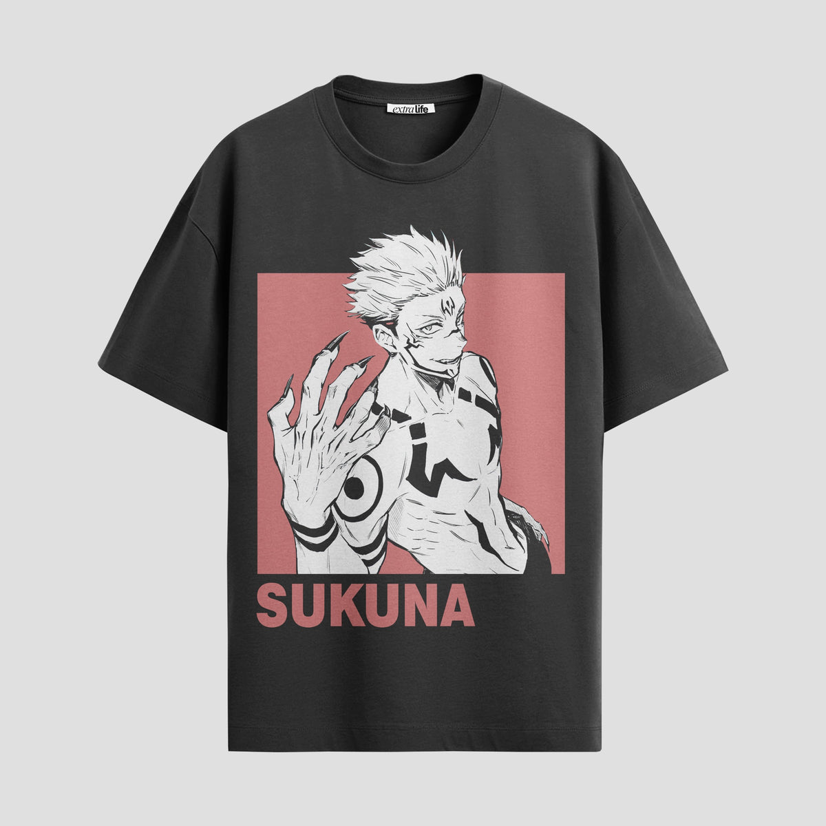 Playera urbana de anime y gaming ExtraLife MX, corte Classic Premium unisex ligero y transpirable en color Deep Black y Pure White, ropa de uso diario para gym y casual.