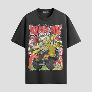 Playera urbana de anime y gaming ExtraLife MX, corte Standard Fit unisex ligero y transpirable en color Deep Black y Pure White, ropa de uso diario para gym y casual.