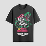 Playera urbana de anime y gaming ExtraLife MX, corte Standard Fit unisex ligero y transpirable en color Deep Black y Pure White, ropa de uso diario para gym y casual.