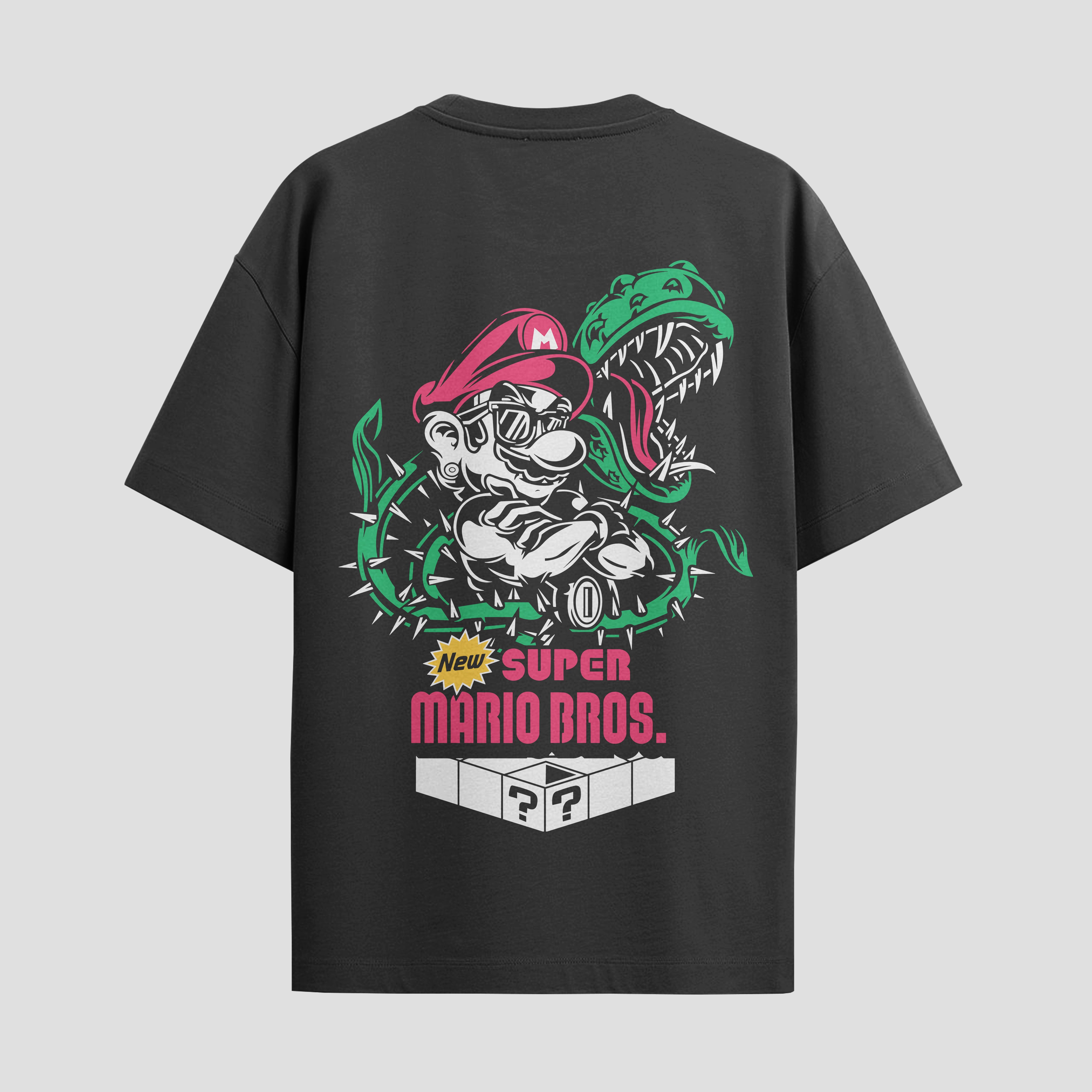 Playera urbana de anime y gaming ExtraLife MX, corte Standard Fit unisex ligero y transpirable en color Deep Black y Pure White, ropa de uso diario para gym y casual.