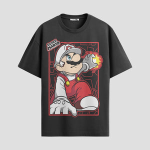 Playera urbana de anime y gaming ExtraLife MX, corte Standard Fit unisex ligero y transpirable en color Deep Black y Pure White, ropa de uso diario para gym y casual.