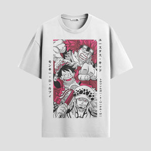 Playera urbana de anime y gaming ExtraLife MX, corte Standard Fit unisex ligero y transpirable en color Deep Black y Pure White, ropa de uso diario para gym y casual.
