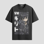 Playera urbana de anime y gaming ExtraLife MX, corte Standard Fit unisex ligero y transpirable en color Deep Black y Pure White, ropa de uso diario para gym y casual.