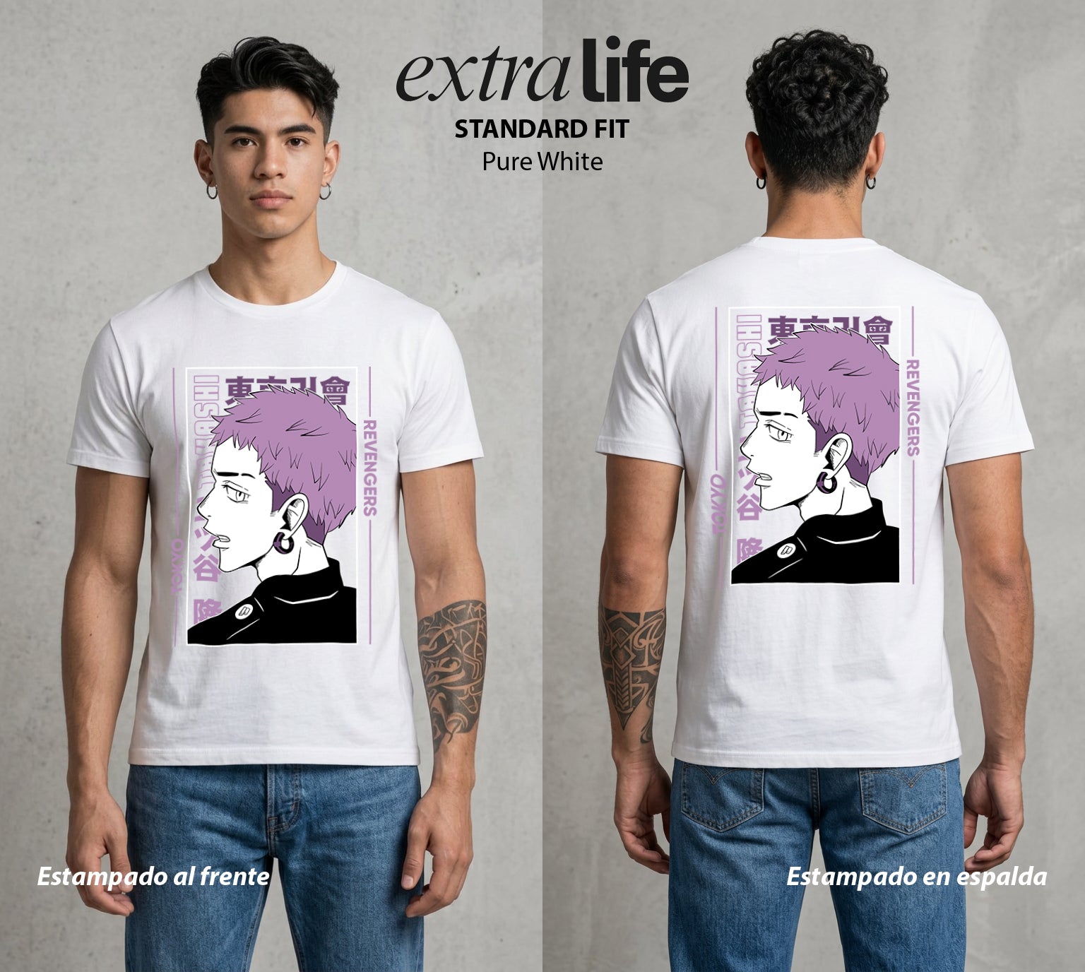 Pandillas del Tiempo | El Sastre del Bien #04262 - Playera Standard Fit | Pure White - Foto en modelo