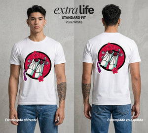 Cazadores de la Noche | El Cazador del Agua #04266 - Playera Standard Fit | Pure White - Foto en modelo