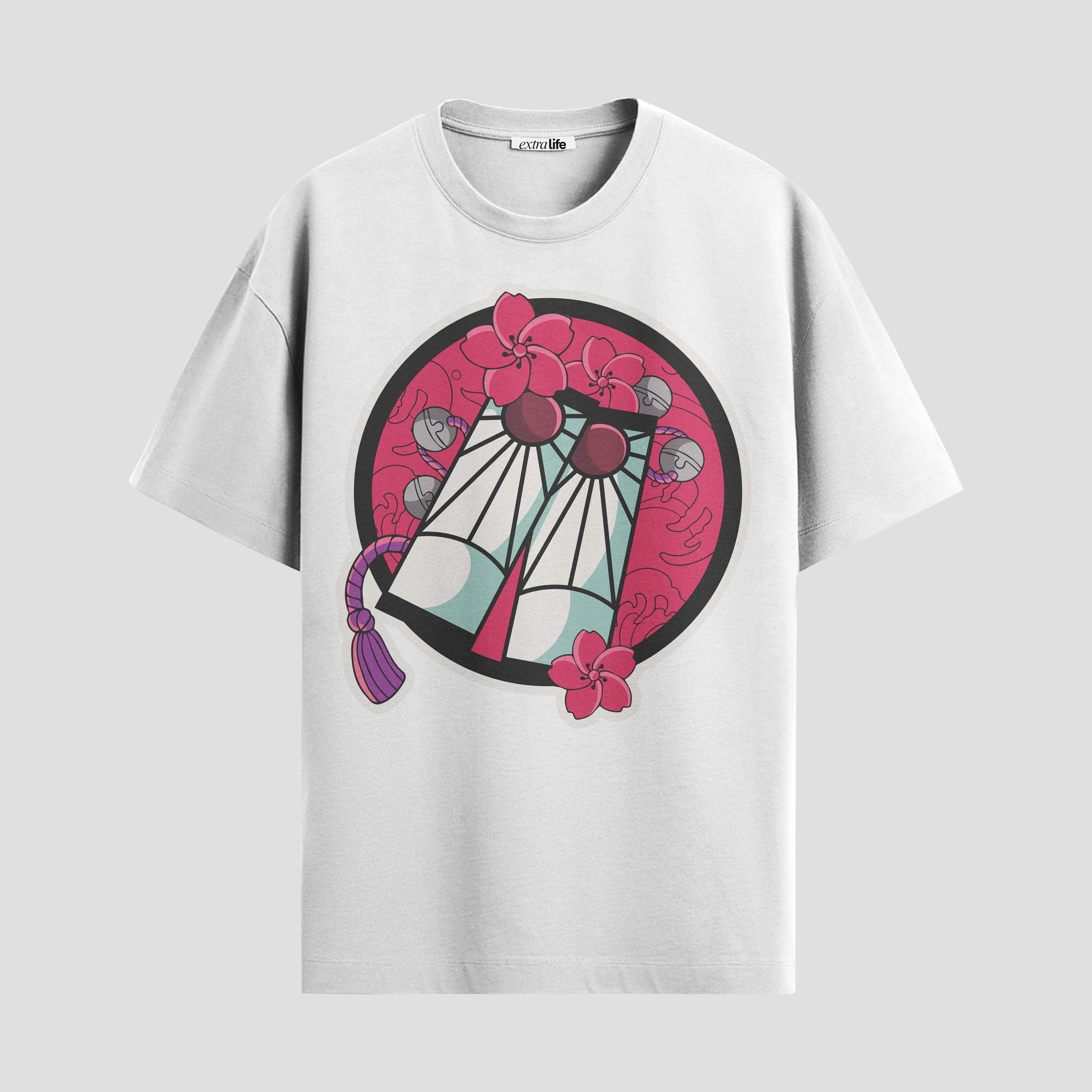 Playera urbana de anime y gaming ExtraLife MX, corte Standard Fit unisex ligero y transpirable en color Deep Black y Pure White, ropa de uso diario para gym y casual.
