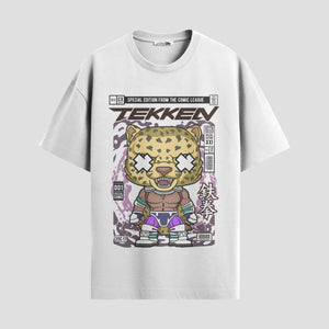 Playera urbana de anime y gaming ExtraLife MX, corte Standard Fit unisex ligero y transpirable en color Deep Black y Pure White, ropa de uso diario para gym y casual.