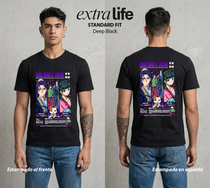 Secretos del Palacio | El Oficial y la Farmaceutica #04274 - Playera Standard Fit | Deep Black - Foto en modelo