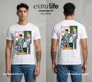 El Estudio del Viento | El Niño y la Garza #04283 - Playera Standard Fit | Pure White - Foto en modelo