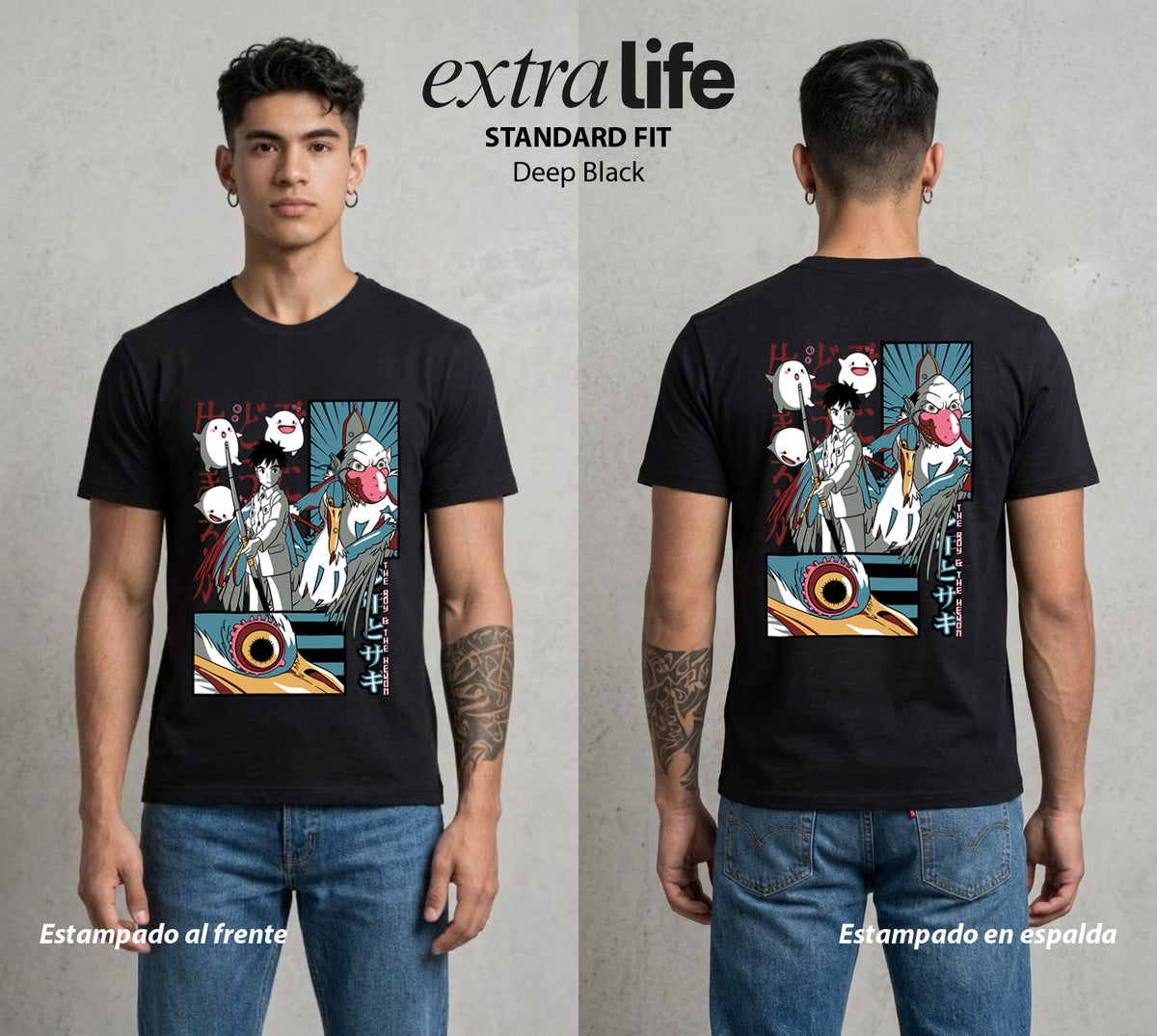 El Estudio del Viento | El Viaje del Bien #04284 - Playera Classic Premium | Deep Black - Foto en modelo