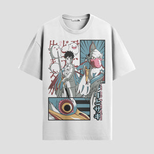Playera urbana de anime y gaming ExtraLife MX, corte Standard Fit unisex ligero y transpirable en color Deep Black y Pure White, ropa de uso diario para gym y casual.