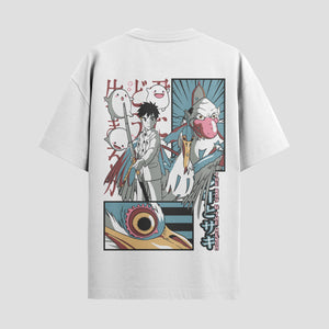 Playera urbana de anime y gaming ExtraLife MX, corte Standard Fit unisex ligero y transpirable en color Deep Black y Pure White, ropa de uso diario para gym y casual.
