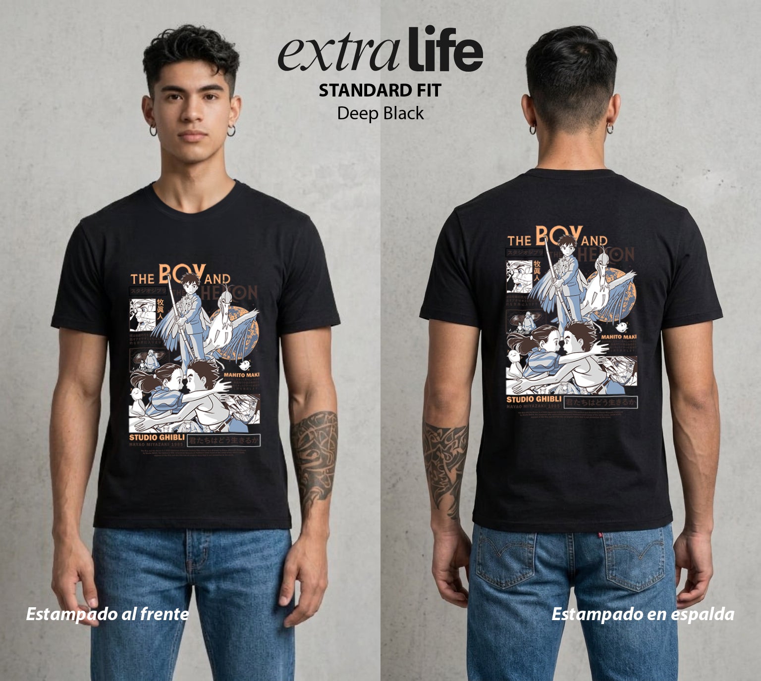 El Estudio del Viento | El Destino del Bien #04286 - Playera Standard Fit | Deep Black - Foto en modelo