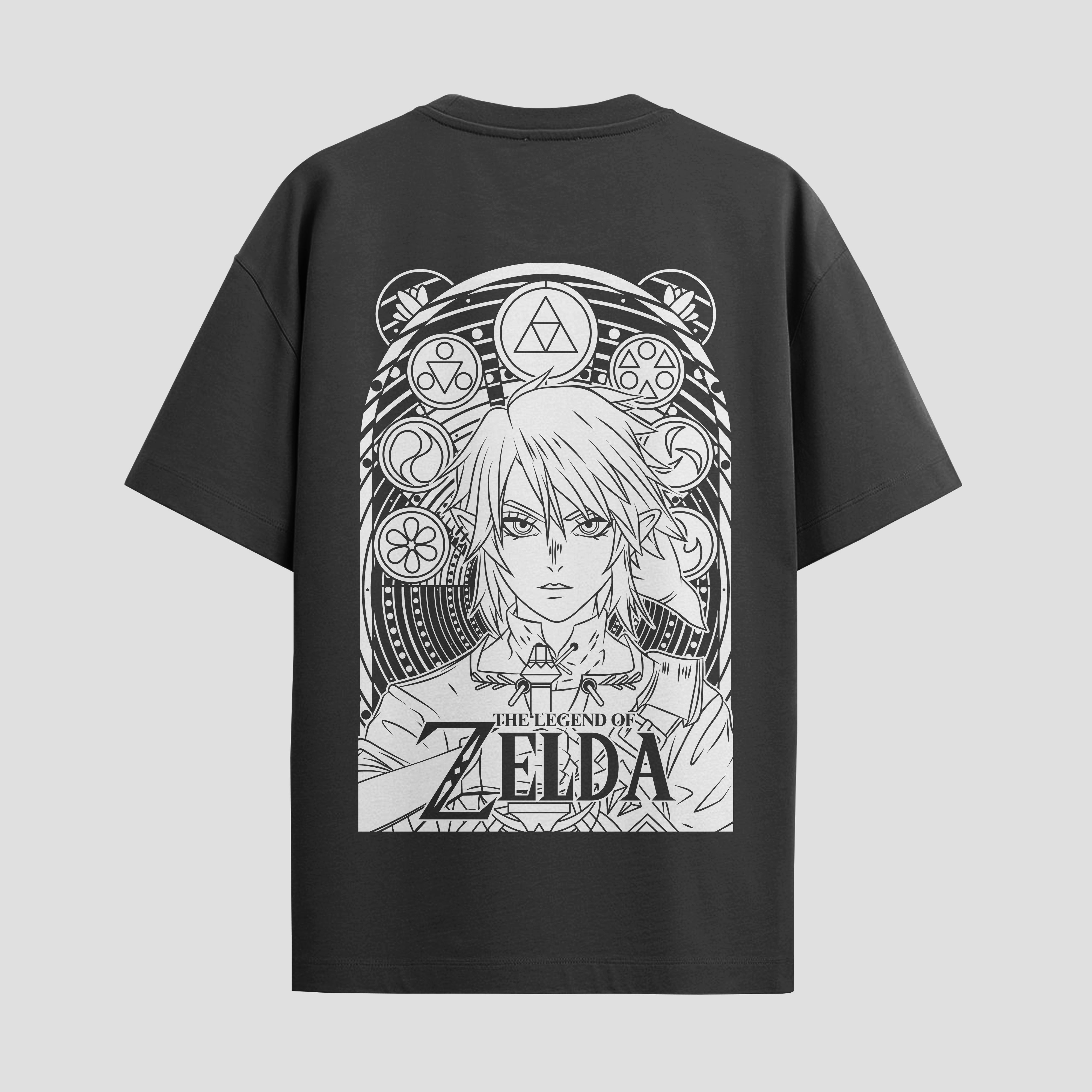 Playera urbana de anime y gaming ExtraLife MX, corte Standard Fit unisex ligero y transpirable en color Deep Black y Pure White, ropa de uso diario para gym y casual.