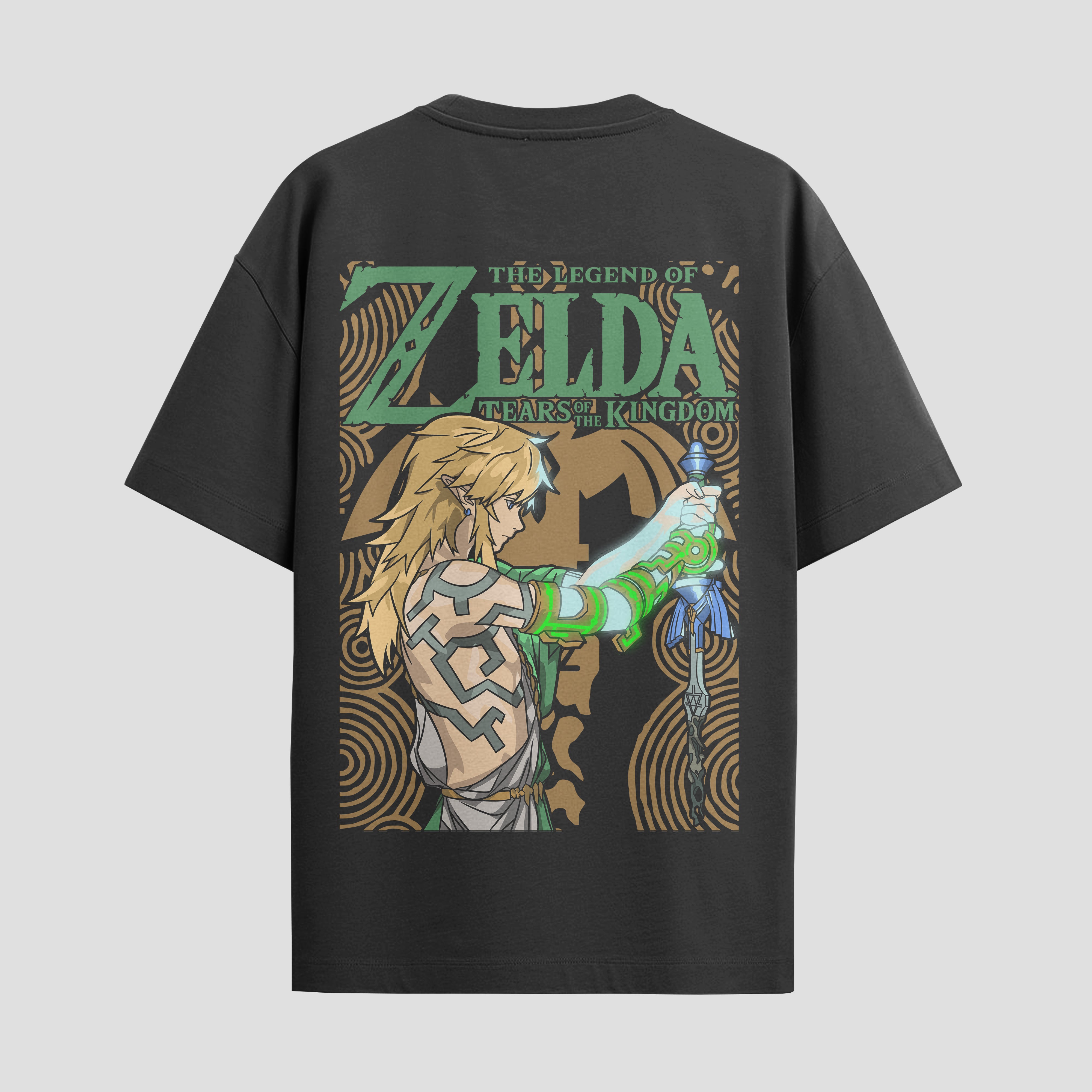 Playera urbana de anime y gaming ExtraLife MX, corte Standard Fit unisex ligero y transpirable en color Deep Black y Pure White, ropa de uso diario para gym y casual.
