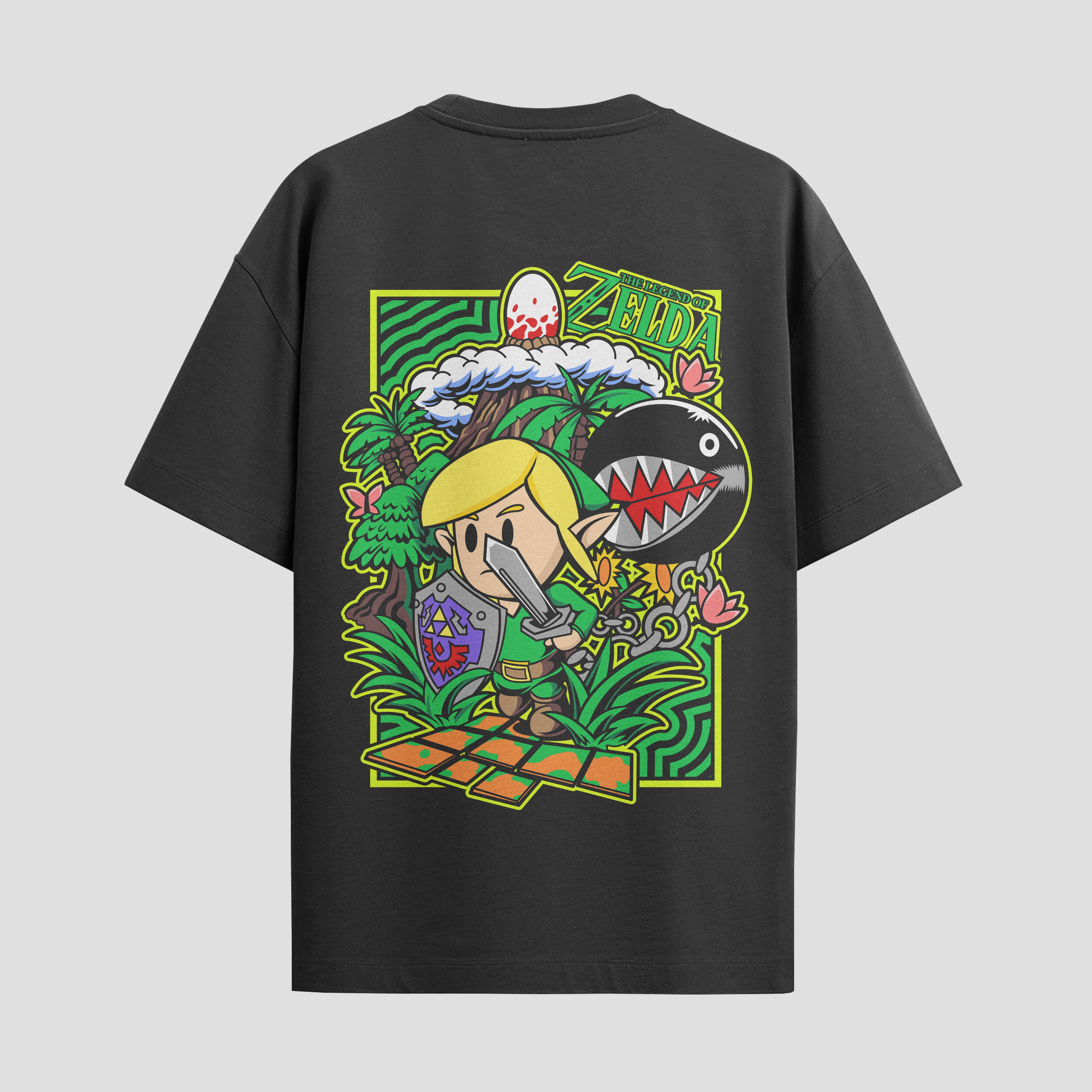 Playera urbana de anime y gaming ExtraLife MX, corte Standard Fit unisex ligero y transpirable en color Deep Black y Pure White, ropa de uso diario para gym y casual.