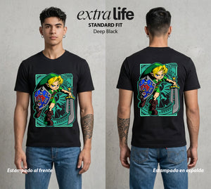 La Leyenda de la Princesa | El Campeon del Tiempo #04301 - Playera Standard Fit | Deep Black - Foto en modelo