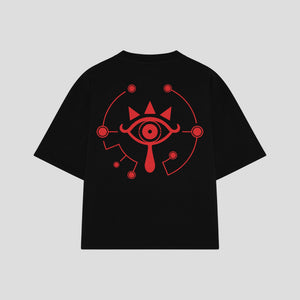 Playera streetwear premium de anime y gaming ExtraLife MX, corte oversized drop shoulder ligero y fresco en color Deep Black y Off-White, moda urbana mexicana de culto.