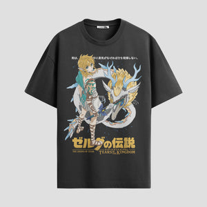 Playera urbana de anime y gaming ExtraLife MX, corte Standard Fit unisex ligero y transpirable en color Deep Black y Pure White, ropa de uso diario para gym y casual.