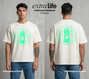 La Leyenda de la Princesa | La Princesa del Triforce #04308 - Playera Oversized Premium | Off White - Foto en modelo