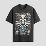 Playera urbana de anime y gaming ExtraLife MX, corte Standard Fit unisex ligero y transpirable en color Deep Black y Pure White, ropa de uso diario para gym y casual.