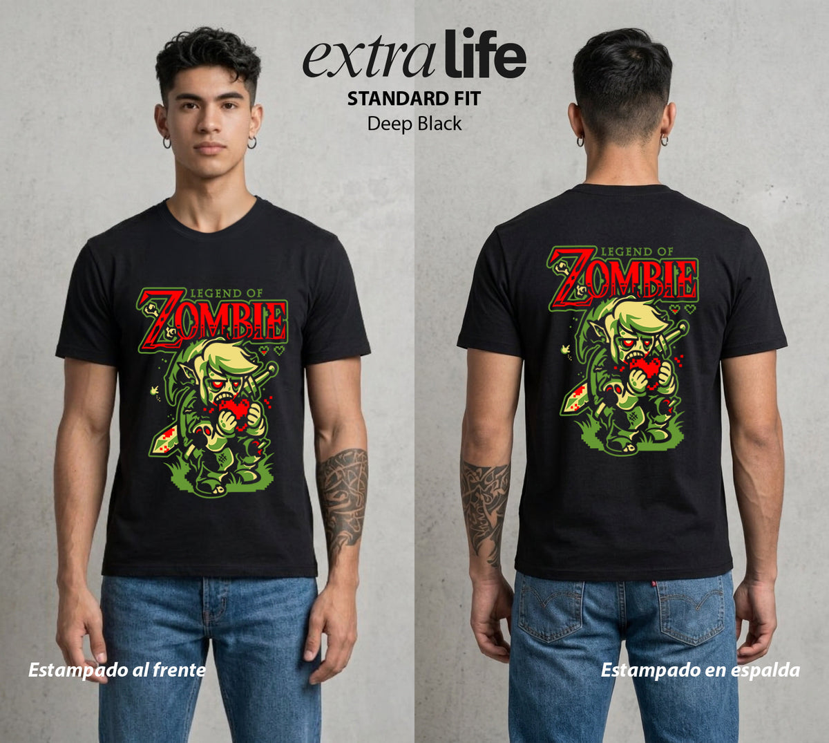 La Leyenda de la Princesa | La Princesa del Triforce #04315 - Playera Classic Premium | Deep Black - Foto en modelo