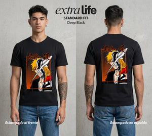 El Precio de la Alquimia | La Pereza del Acero #04317 - Playera Standard Fit | Deep Black - Foto en modelo